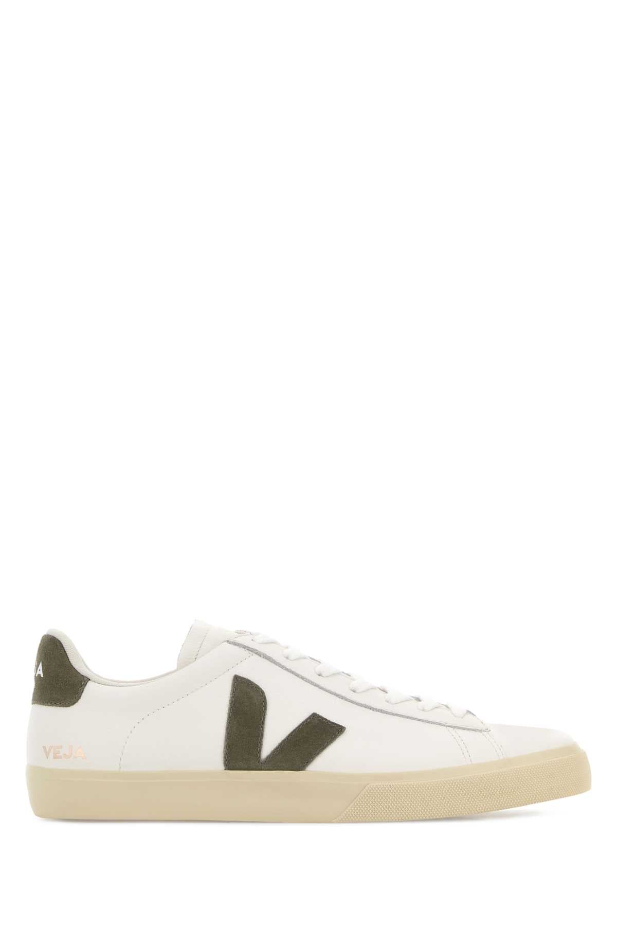 Veja White Leather Campo Sneakers