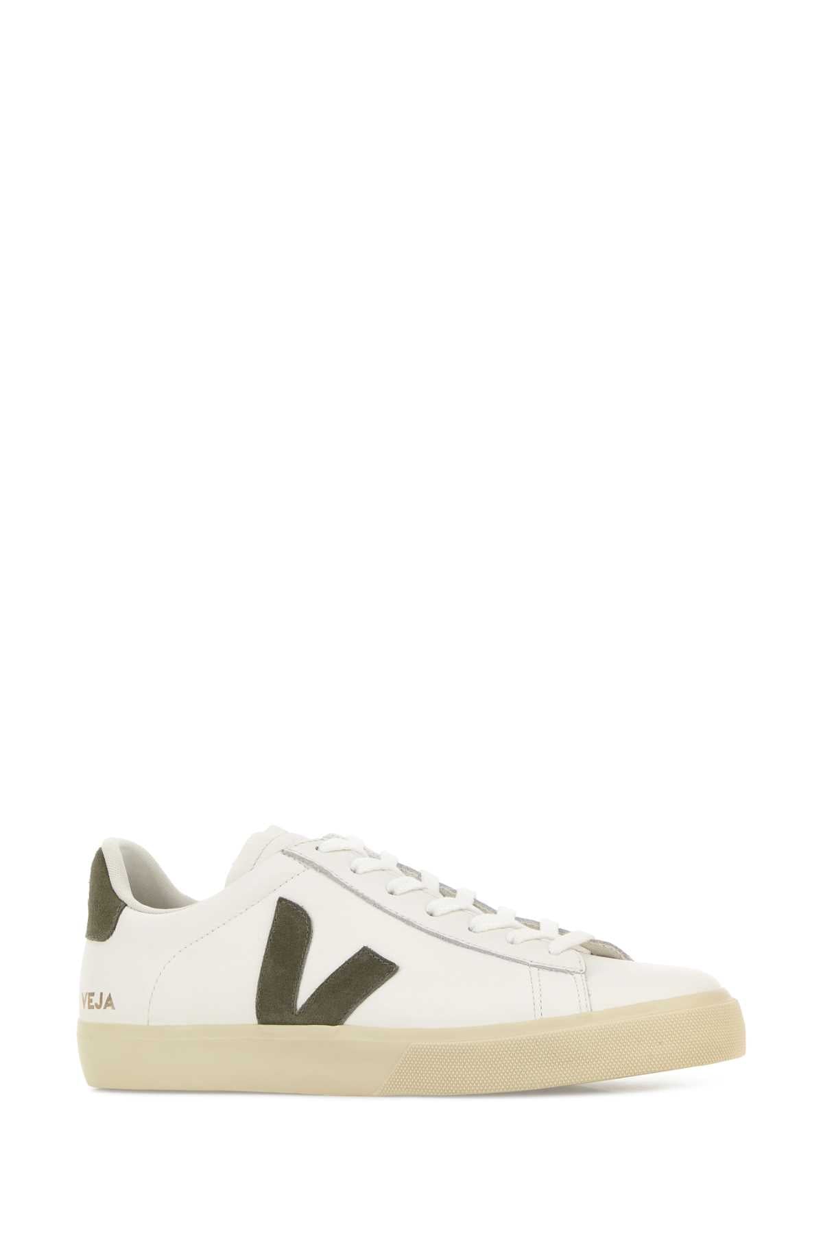 Veja White Leather Campo Sneakers – Image 2