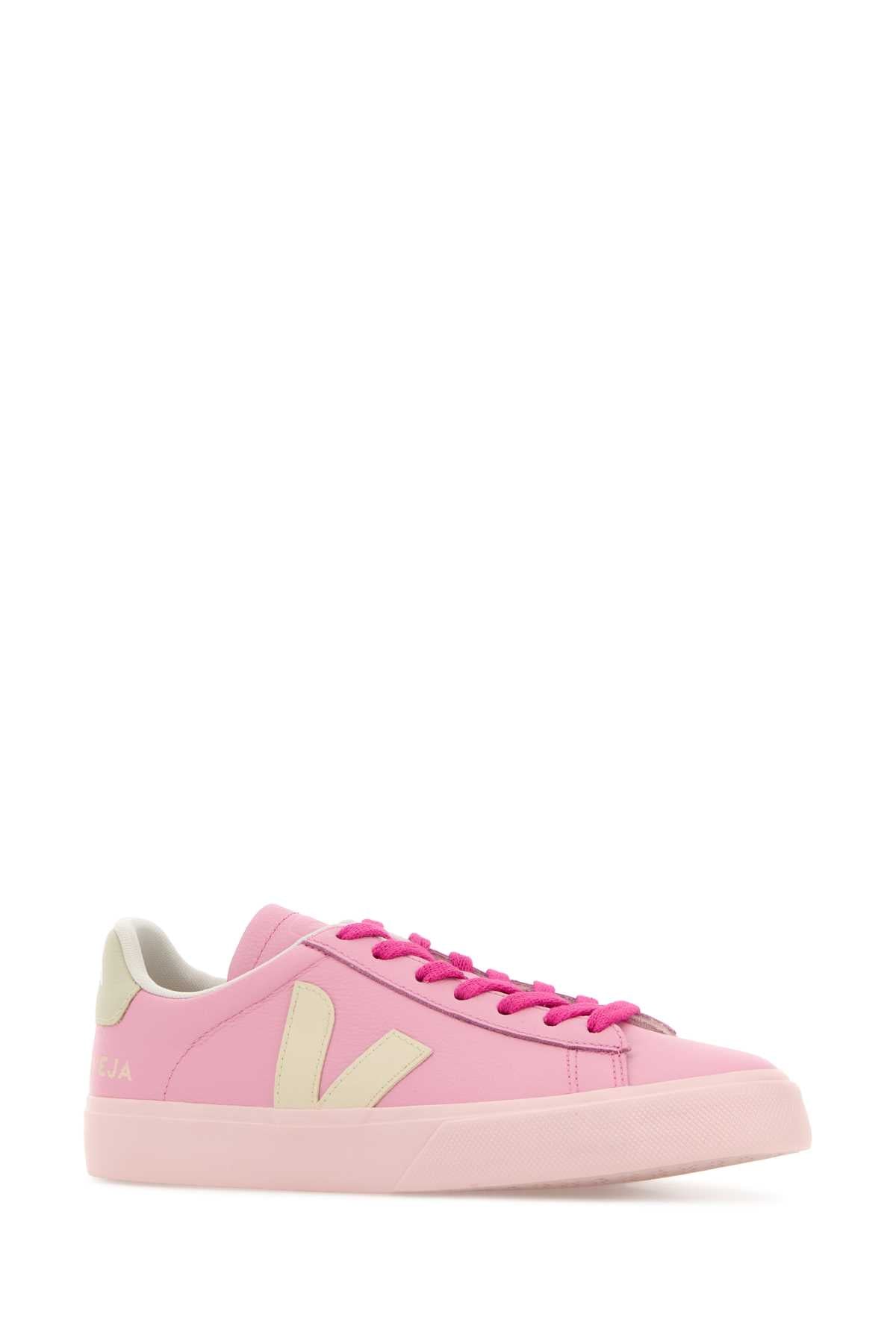 Veja Pink Leather Campo Sneakers – Image 2