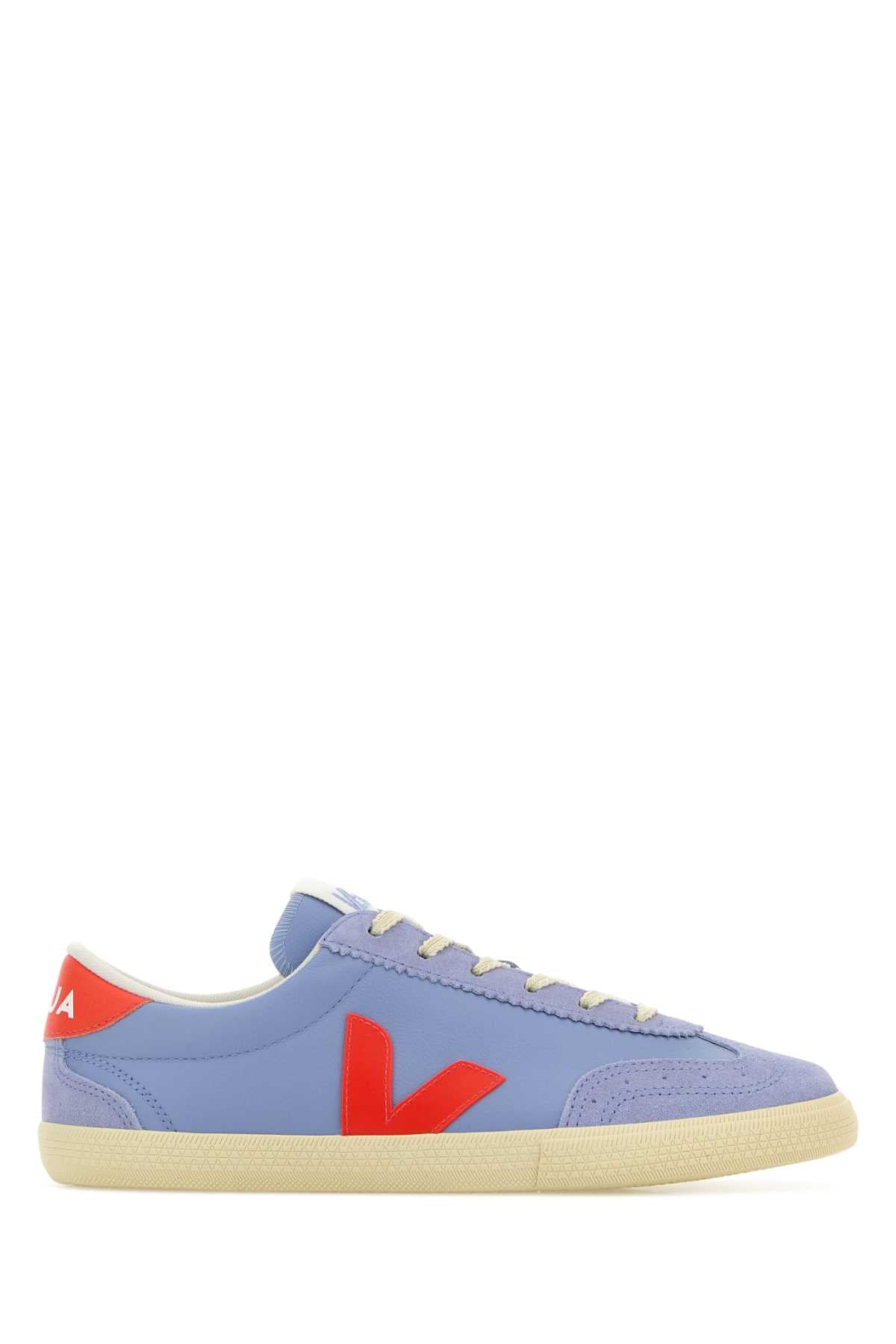 Veja Powder Blue Leather Volley O.T. Sneakers