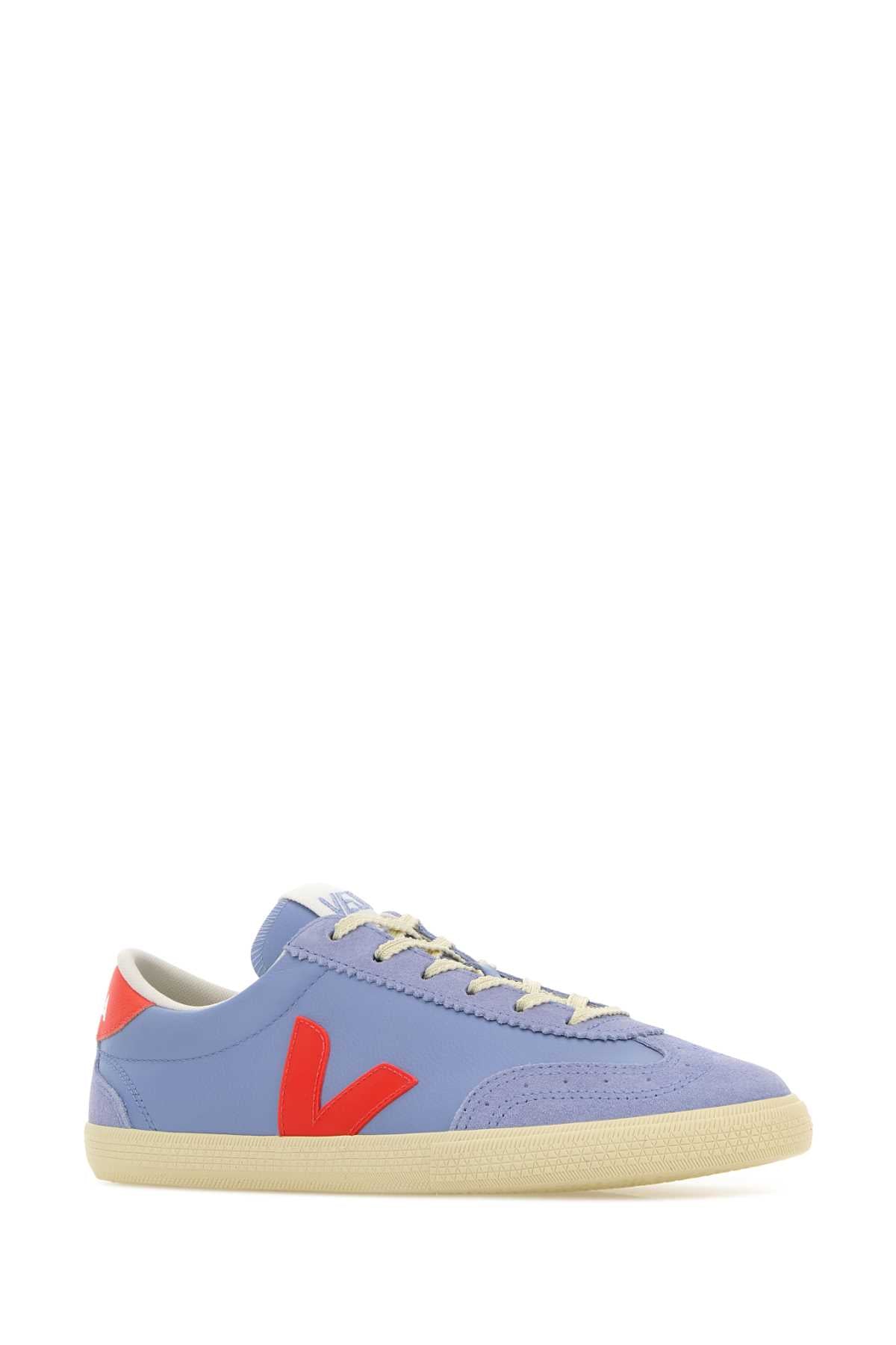 Veja Powder Blue Leather Volley O.T. Sneakers – Image 2