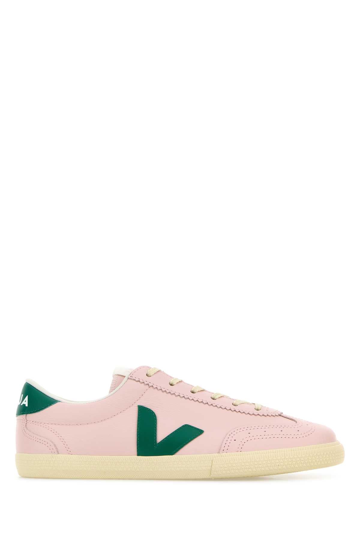 Veja Pink Leather Volley O.T. Sneakers