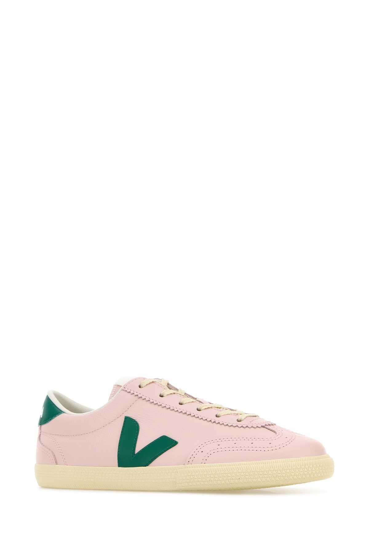 Veja Pink Leather Volley O.T. Sneakers – Image 2