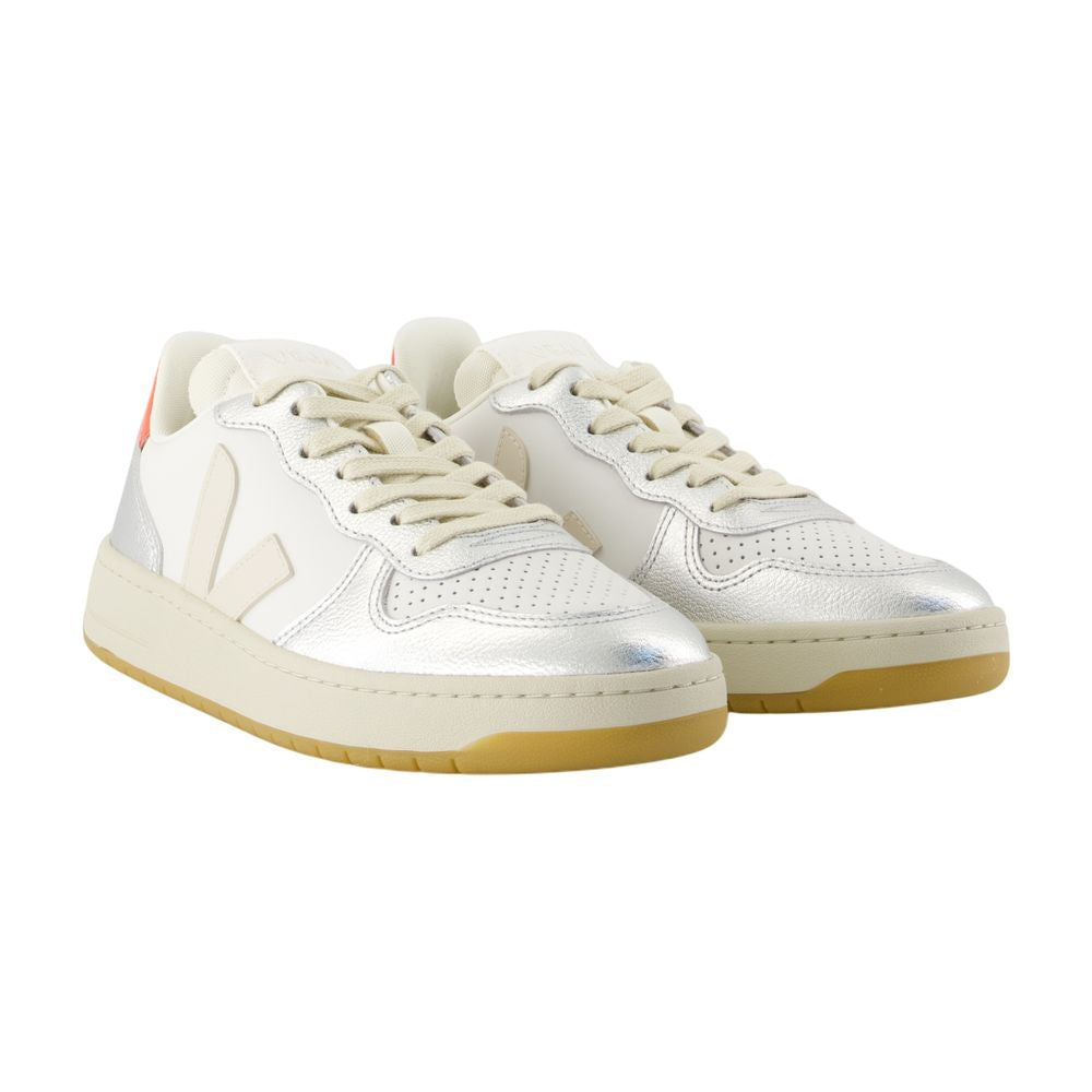 V 10 Sneakers Veja Leather Silver – Image 2