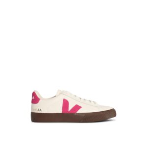 Veja 'Campo' White And Fuchsia Lear Sneakers