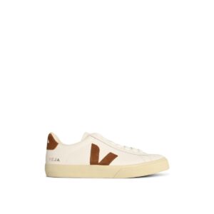 Veja 'Campo' White Lear And Cognac Sneakers