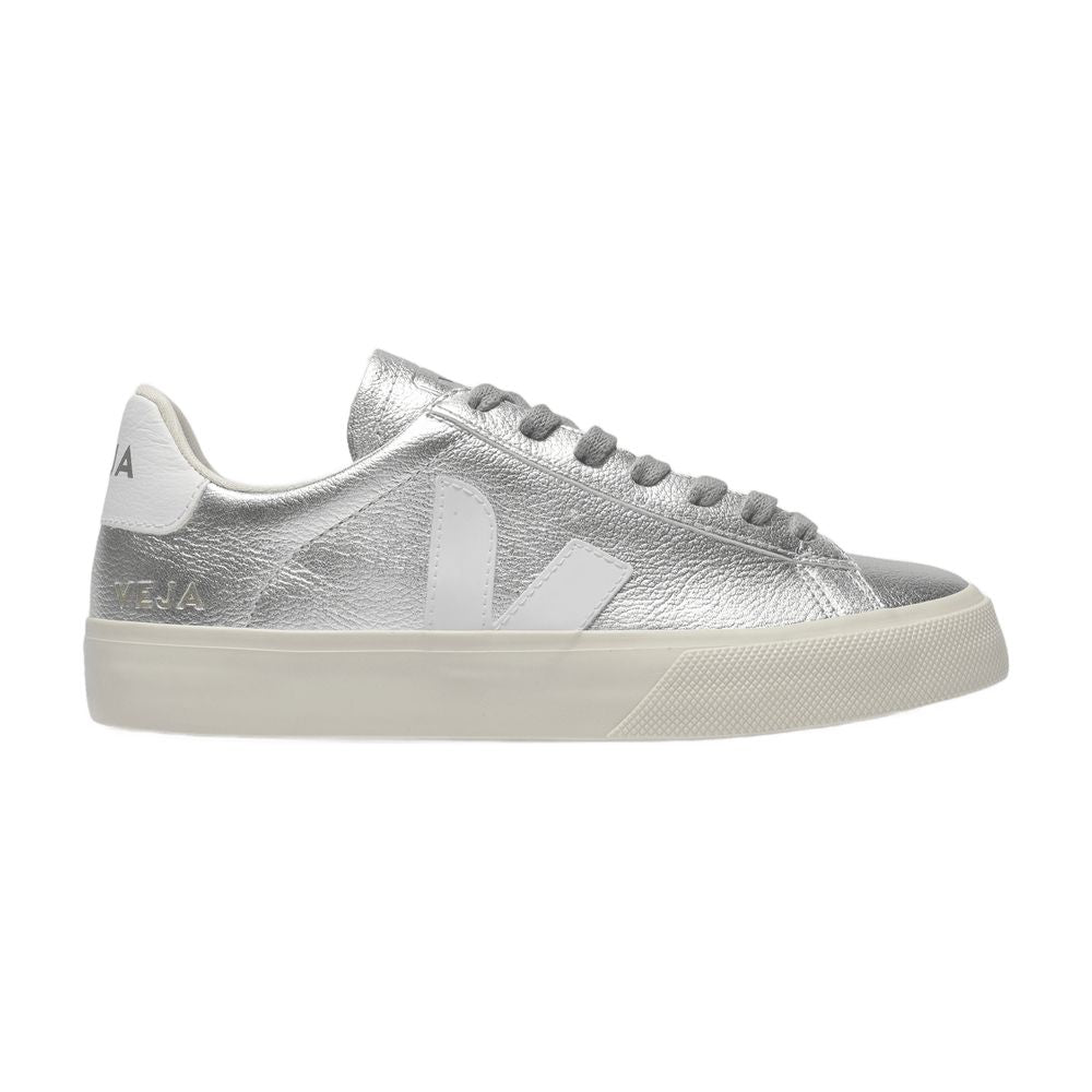 Campo Sneakers In Silver And White Chromefree Leather
